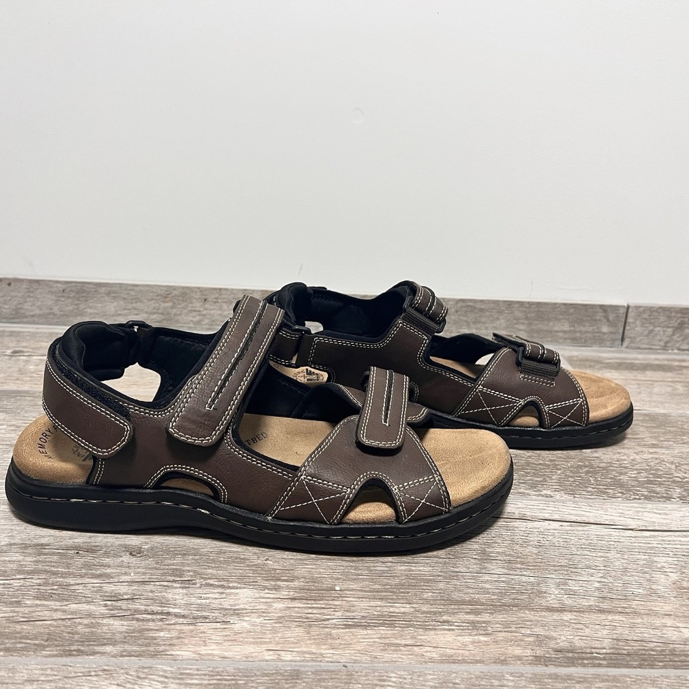 NEW Dockers Sandals Newpage Shoe Men's Size 13M‎ Brown Memory Foam Comfort Flats